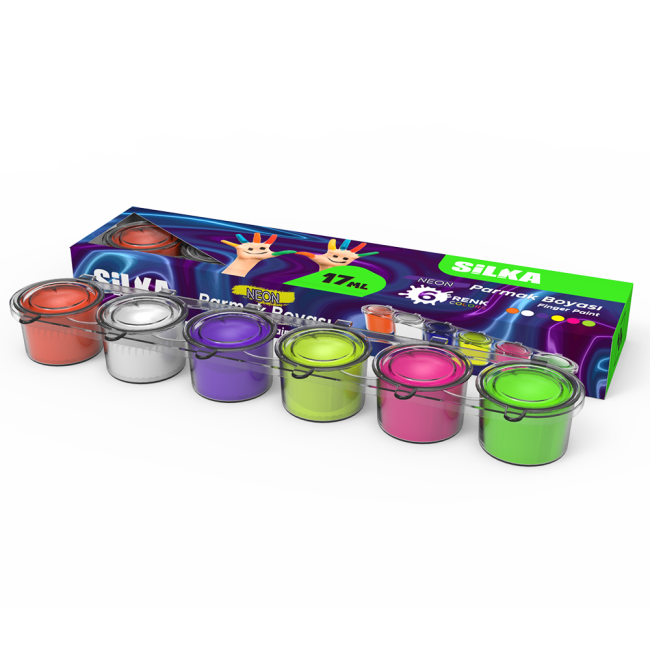 17ml NEON 6 COLOR FINGER PAINT