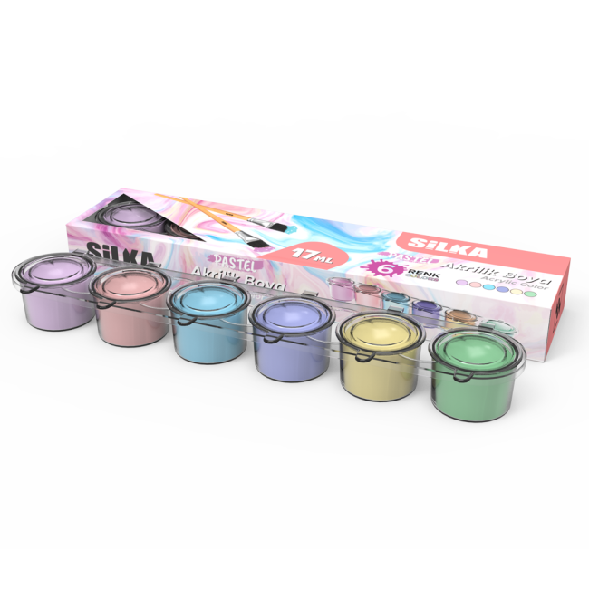 17ml PASTEL 6 COLOR ACRYLIC PAINT