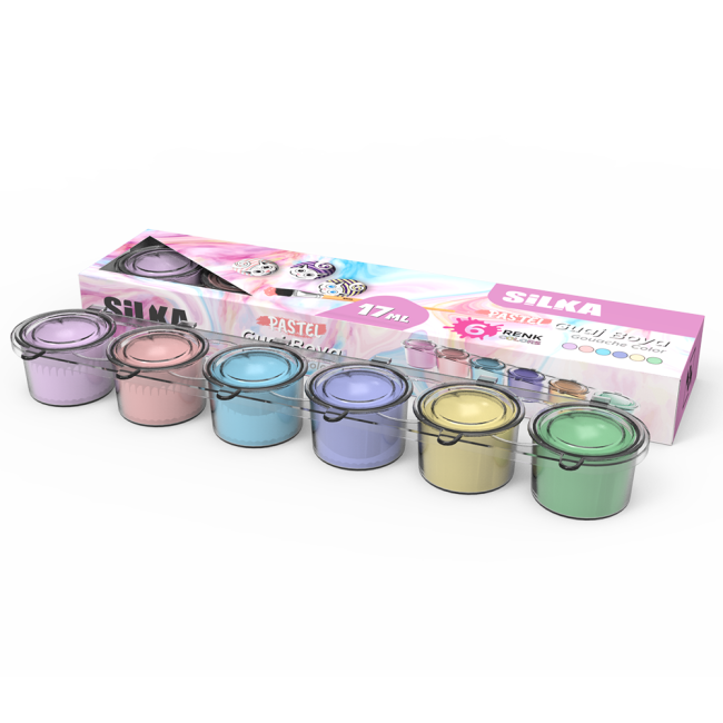 17ml PASTEL 6 RENK GOUACHE BOYA
