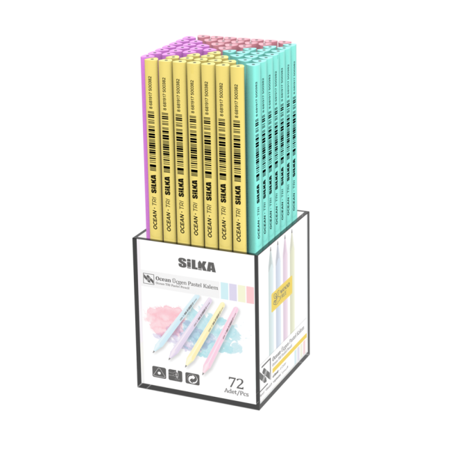 72 PCS OCEAN TRIANGLE PASTEL PENCIL