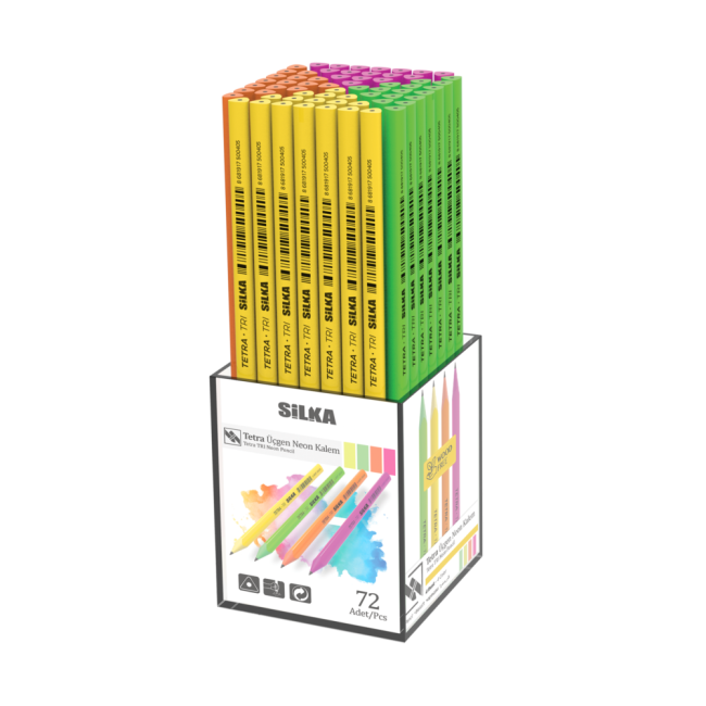 72 PCS TETRA TRIANGLE NEON PENCIL