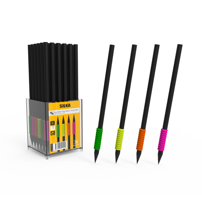 NEON 40 PCS SPIRAL PENCIL GRIP+ PENCIL