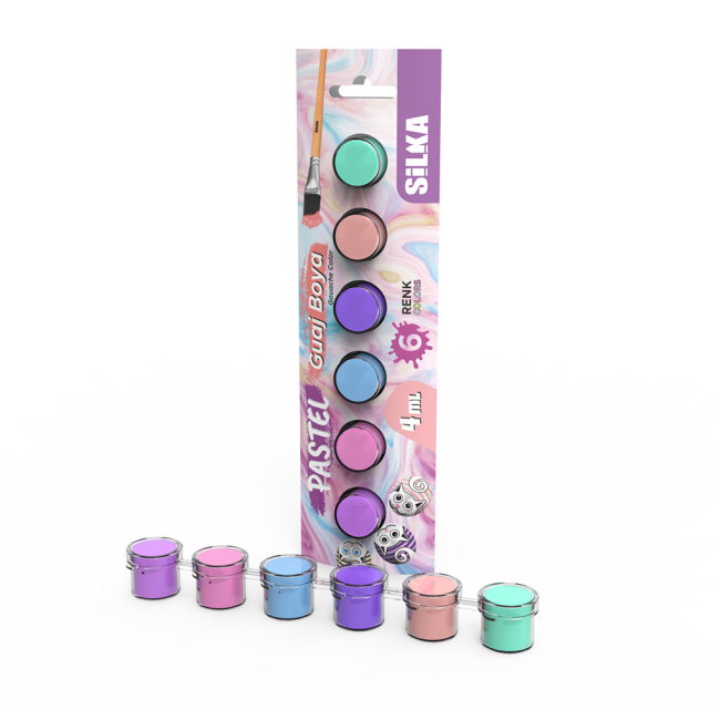 4ml PASTEL 6 COLOR GOUACHE PAINT
