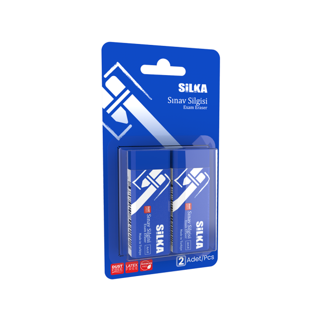 20 LARGE ERASERS 2 PCS EXAM BLISTER SET