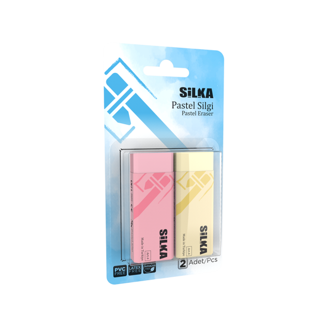 20 LARGE ERASERS 2 PCS PASTEL BLISTER SET