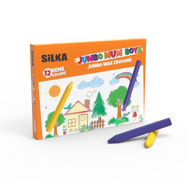 12 COLOR JUMBO WAX CRAYONS