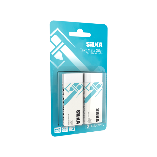 20 LARGE ERASERS 2 PCS TEXT MATE BLISTER SET