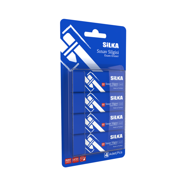 20 LARGE ERASERS 4 PCS EXAM BLISTER SET