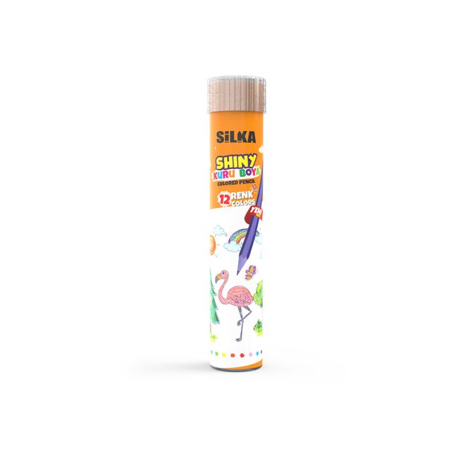 12 PCS SHINY TUBE COLORED PENCIL
