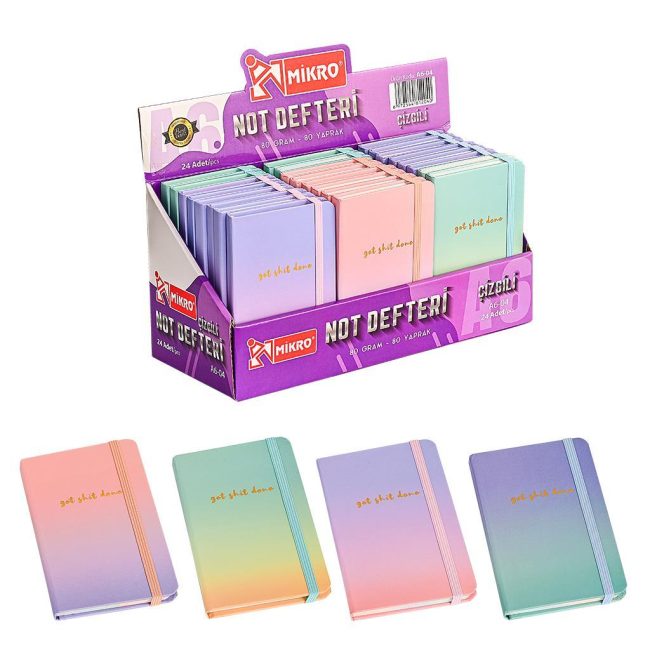 A6-04 LINED NOTEBOOK WITH STAND (24-PACK)