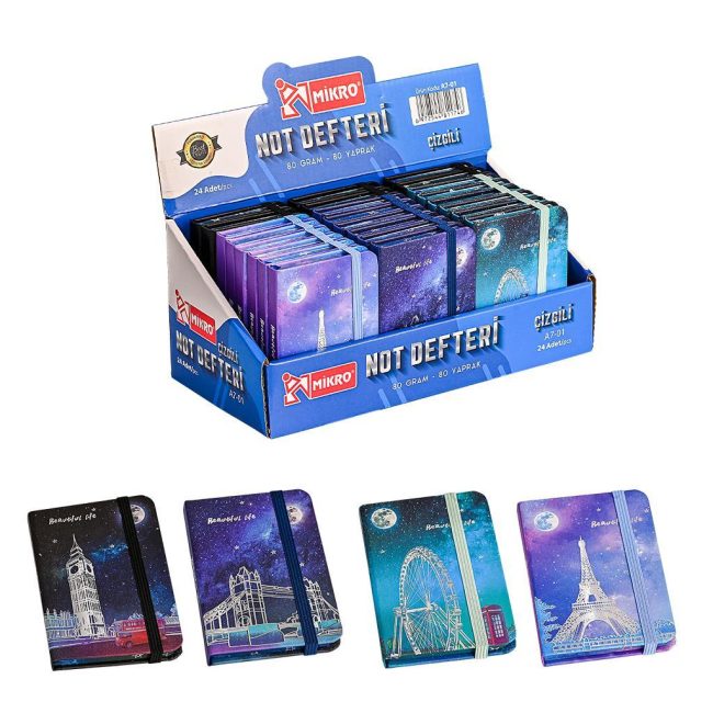 A7-01 LINED NOTEBOOK WITH STAND  (24-PACK)