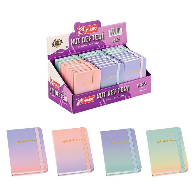 A7-04 LINED NOTEBOOK WITH STAND (24-PACK)