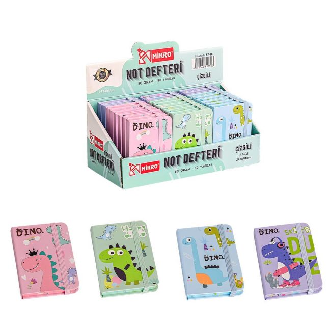 A7-08 LINED NOTEBOOK WITH STAND (24-PACK)