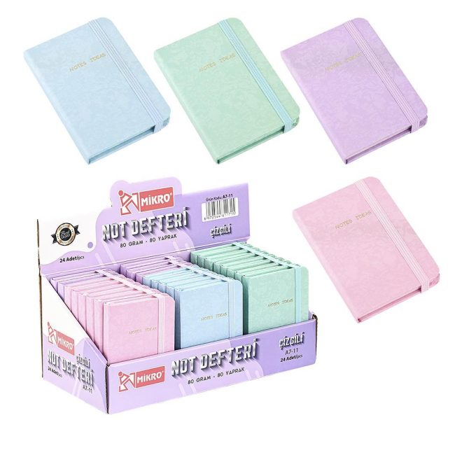 A7-11  LINED NOTEBOOK WITH STAND (24-PACK)