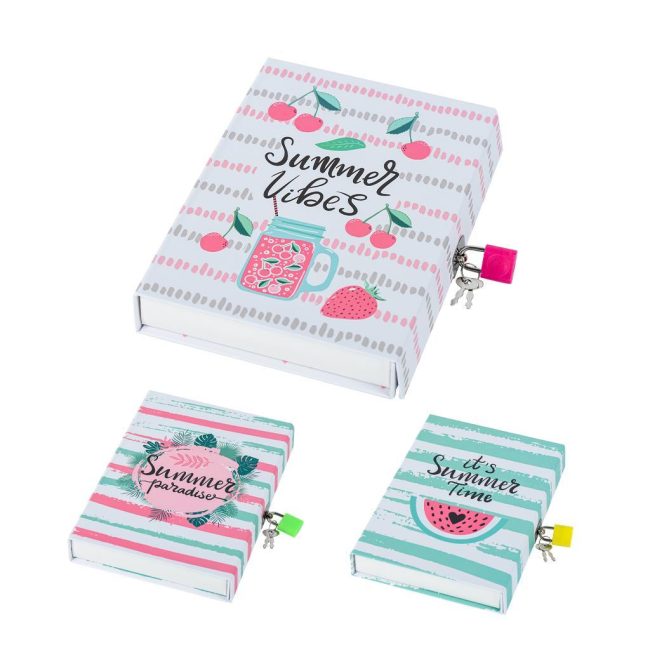 ST. HT-62 LOCKED MEMORY NOTEBOOK – SUMMER VIBE DESIGN