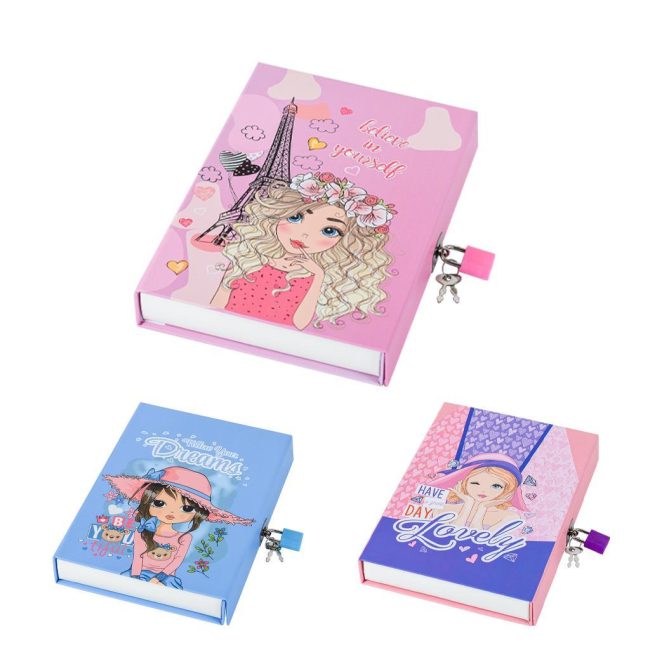 ST. HT-64 LOCKED MEMORY NOTEBOOK – GIRL DESIGN