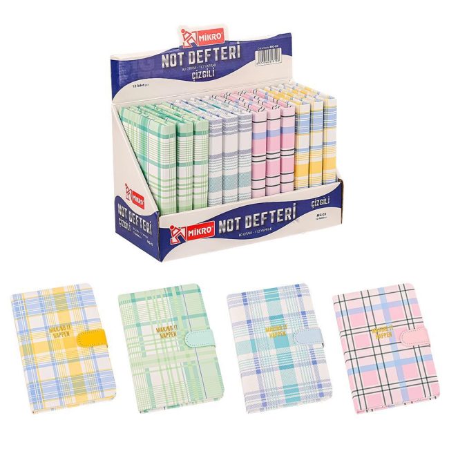 MG-03 LINED NOTEBOOK  WITH STAND (112 PAGES)