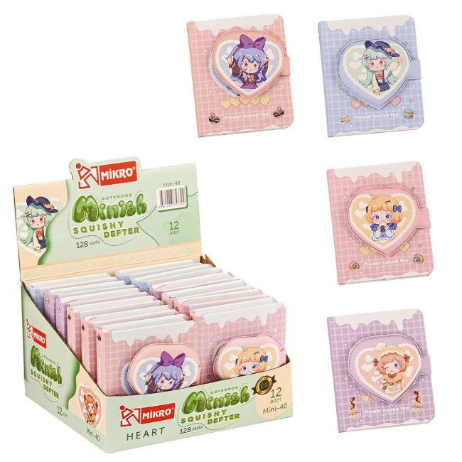 MINI-40 MINISH HEART SQUISHY MINI NOTEBOOK (128 Pages)
