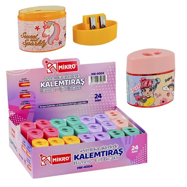 MK 4004-24 DUAL-HOLE SHARPENER WITH CONTAINER