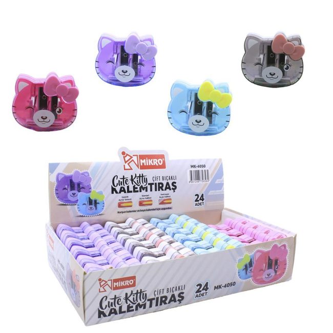 MK-4050-24 CUTE KITTY DOUBLE-BLADE SHARPENER