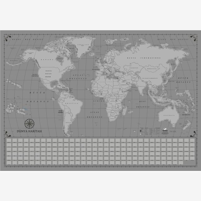 ð✍️ Scratchable World Map – 70x100cm ð¨