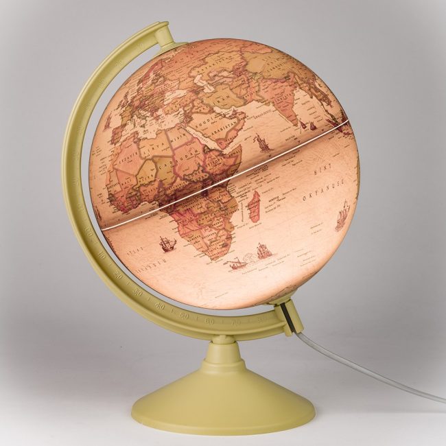ð ø 30cm Antique Globe – Light Up Your Space with Timeless Elegance! - Image 2