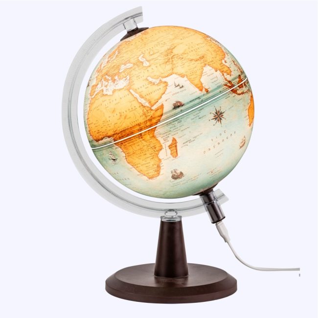 ð ø 30cm Modern Antique LED Globe – Classic Meets Modern - Image 2